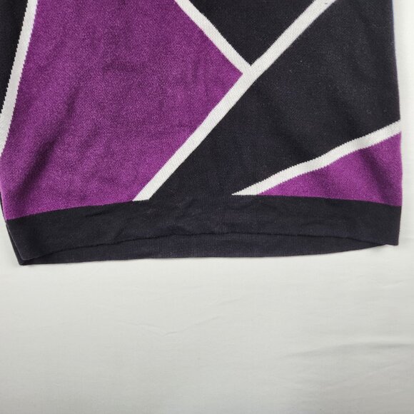 Ricki's V-Neck Sweater Colour Block Purple Black Womens Size S - Picture 5 of 12